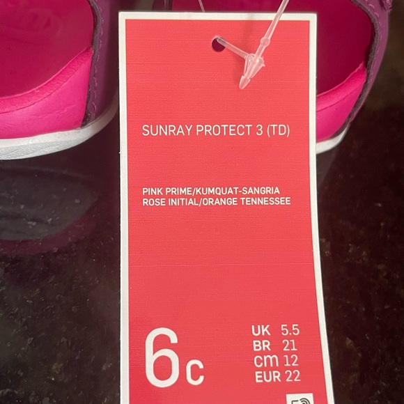 Nike Sunray Protect 3 (TD) Toddler's Sandals Pink Prime-Sangria-White Size 6c - Picture 6 of 15